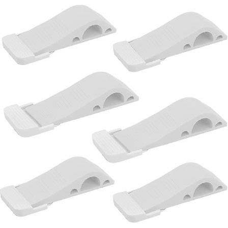 Pakke med 6 Gummi Sikkerhedskiler til Bund af Dør på Tæppe, Fliser, Linoleum Træ