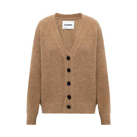Jil Sander Wool cardigan Brun, Dame Cardigans