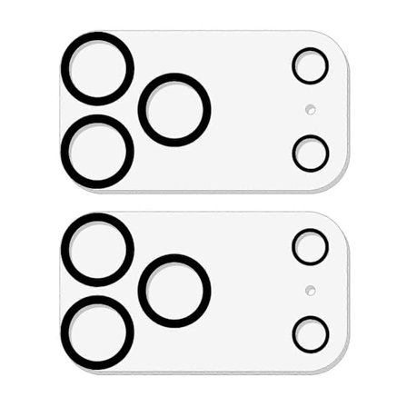 2 st Kameraskydd för iPhone 17 Pro Max, silkesprintad linsfilm med 3D-båge