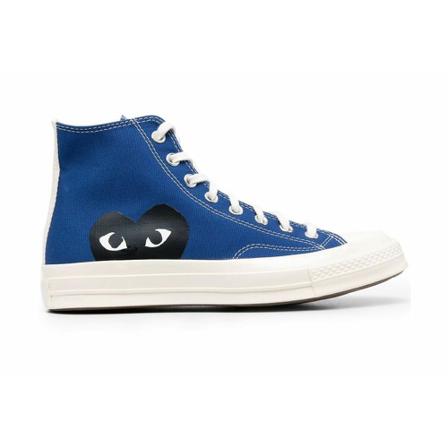 Comme des Garçons Logo-Print High Top Sneakers Blå, Herre, Størrelse: 44 EU