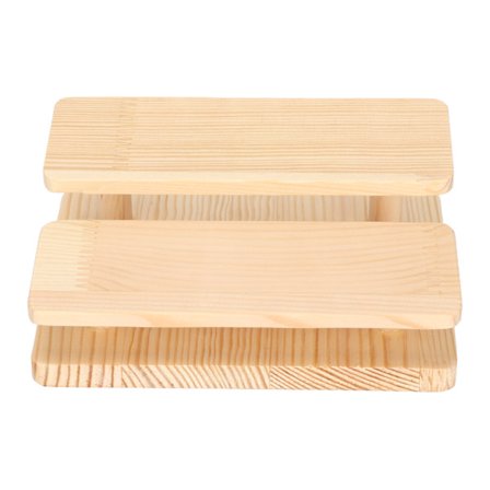 Brilleramme Stativ Træmateriale Opbevaring Display Funktion Flere Højder Rustik Stil Træ Briller Holder 2 Lag