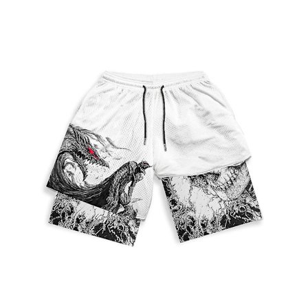 Anime Gym Shorts Herr Dam Berserk Manga 3d Print 2 In 1 Performance Shorts Träning Sommar Quick Dry Compressionshort Byxor