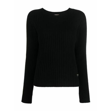 Twinset Round-neck Sweater Sort, Dame