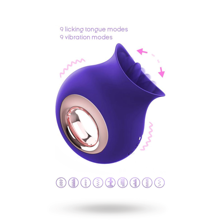 No. 25 Licking Tongue & Vibrator Clitoris Massager - Sexleker Vuxen: Vibrator, dildo & massajestaver
