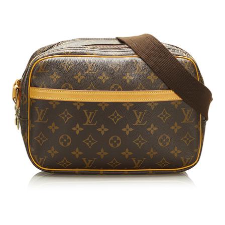 Louis Vuitton Vintage, Pre-owned Reporter PM Monogram Crossbody bag Bruin, Dames, Maat:ONE Size,Canvas