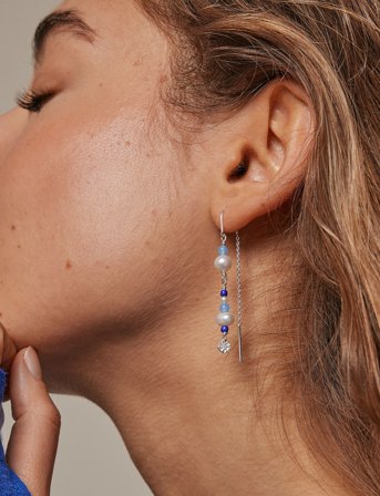 Enamel Copenhagen Earring, Sofia - Blue - ONE SIZE