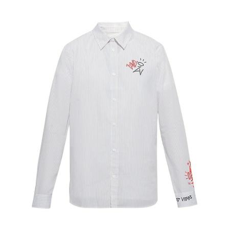 Zadig & Voltaire ‘Stan’ striped shirt Hvid, Herre Skjorter