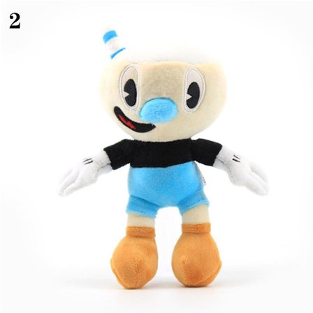 Söt Cuphead Plysch Doll Mugman Plysch Plysch Doll