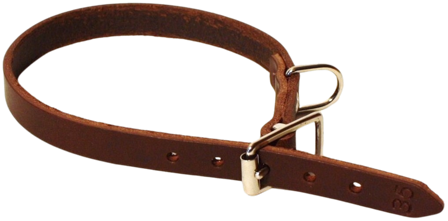 Alac Halsband Läder Mörkbrun 12 mm x 35 cm - Alac