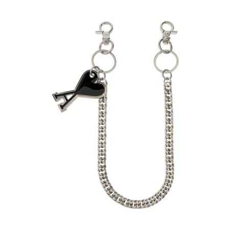 Ami Paris Keyrings , Grijs , unisex , Maat: ONE Size