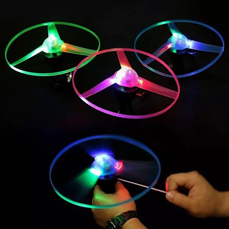LED-lysleker, 4 stykker helikoptre flygende leker, LED-lys U