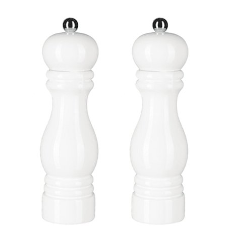 Peberkværn og saltkværn, træpeberkværn og hvid havsaltkværn, genopfyldelig