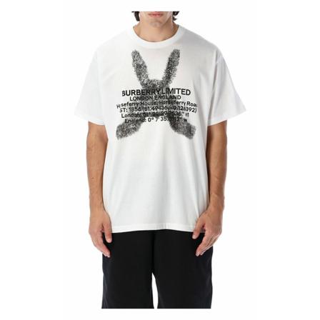 Burberry T-Shirt 8049565121048 Hvid, Herre T-shirts, Størrelse: M