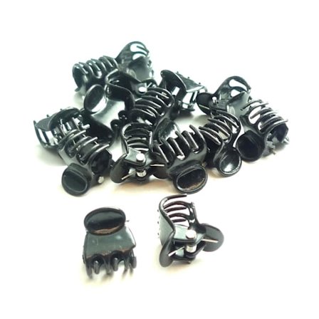 Hårklämmor små Svarta 6-pack