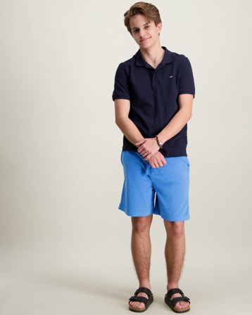 Lexington Jason Organic Cotton Terry Shorts Blå Shorts Kille - Kids Brand Store