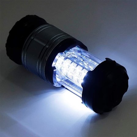 Sammenfoldelig LED-lampe, ultra lys stærk bærbar camping lanterne, super lys stærk to-delt vandtæt lanterne, ideel til camping, vandreture, fiskeri 