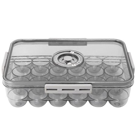 24 Ruters Egg Oppbevaringsboks Transparent Eggbeholder For Kjøleskap Egg Organizer Holder Matlagring