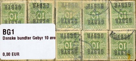 Danmark 1923 - Gebyrmærke AFA 1 - 10 bundter - Stemplet