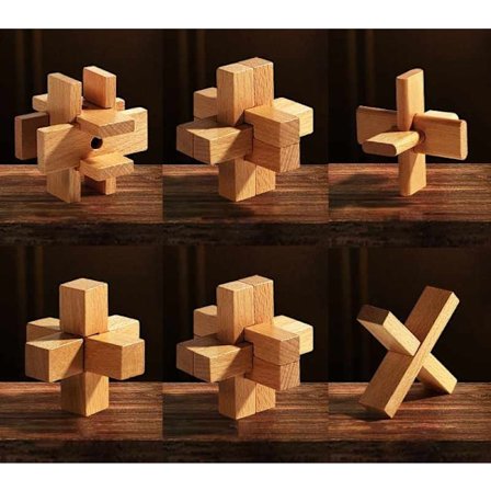 Aivojumppaa puiset palapelit Vaikeusaste 1