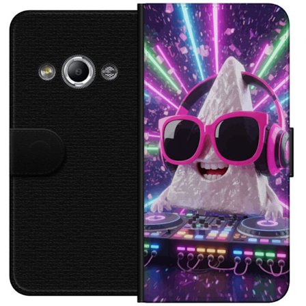 Kompatibel Tegnebogsetui til Samsung Galaxy Xcover 3 Sød DJ figur trekant neonlys fest kawaii EDM musik cool 3D karakter farverig rave festival vibe