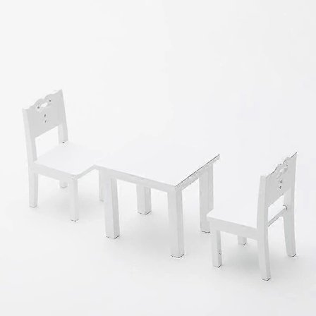 3-delat set med barnbord och stolar - Simuleringsmöbler