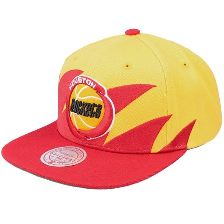 Mitchell & Ness - NBA Jaune snapback Casquette - Houston Rockets Sharktooth Gold/Red Snapback @ Hatstore