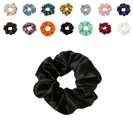 Hårbånd - Scrunchie - Sateng - 12 cm - Flere fargevalg