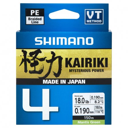 Shimano Kairiki 4, 150m Mantis Green - 0.23mm 18.6kg