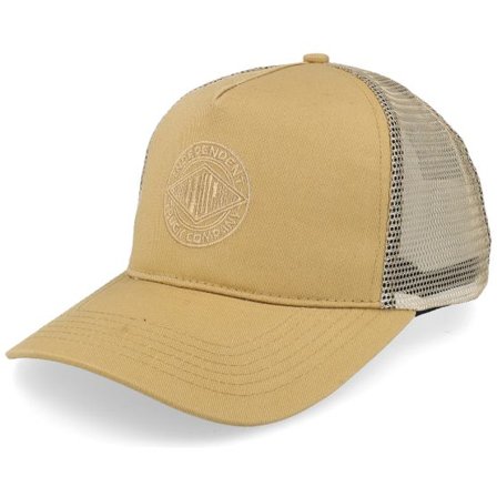 Independent - Beige trucker Keps - Meshback Clipper Workwear Brown A-Frame Trucker @ Hatstore