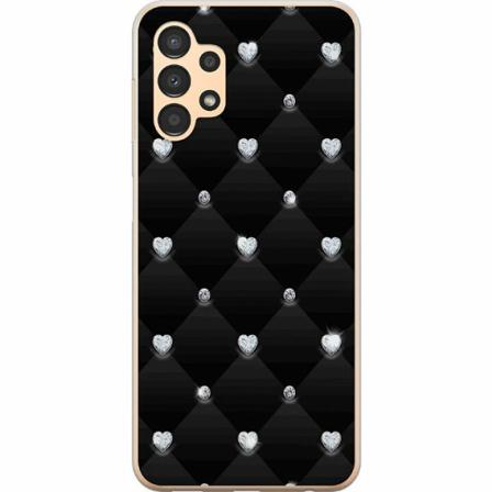 Samsung Galaxy A13 Genomskinligt Skal Diamant Hjärta