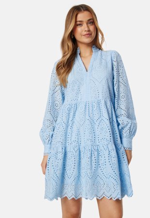YAS - holi LS Dress - Blue - Kläder - - Bubbleroom