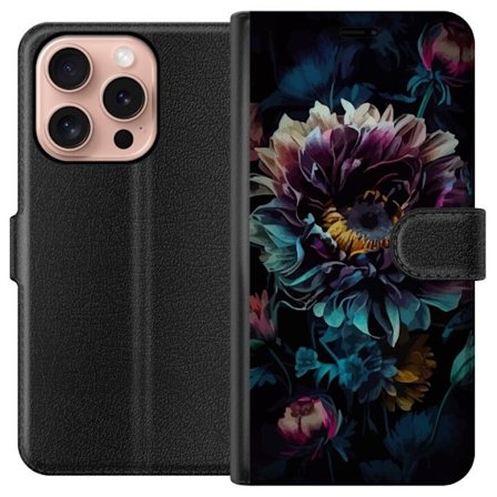 Kompatibelt Plånboksfodral till Apple Apple iPhone 16 Pro Blommor