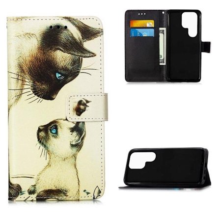 Plånboksfodral Samsung Galaxy S22 Ultra - Katter
