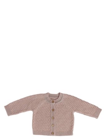 Cardigan, Ao Elephants, Merino Wool, Brown Pink Smallstuff