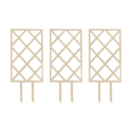 3 små trægitter til indendørs planter, velegnet til