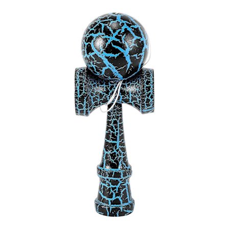 Träleksak Utomhussport Kendama Leksaksboll Barn Och Vuxna Utomhusboll Sport Spricka Bokträ Färgstark Design Svart Och Blå