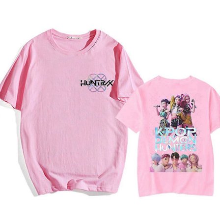 K-Pop Demon Hunters Piger Kortærmet T-shirt Voksen Børn Top _c Pink