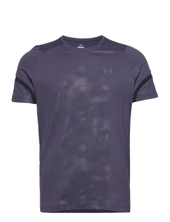Ua Rush Emboss Ss T-shirt Grå Under Armour