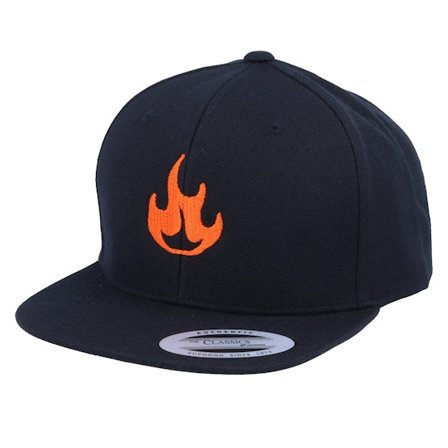 Kiddo Cap - Kids Fire Black Snapback Snapback Black Cap - @ Hatstore