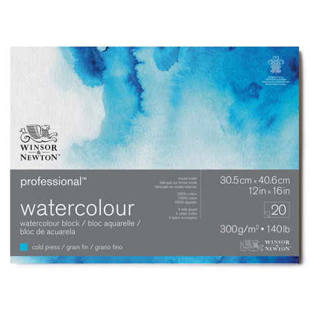 Winsor & Newton Professional Aquarellblock CP 31x41cm 300g