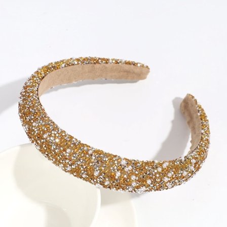 Rhinestone Pannband Enkel Pannband GUL