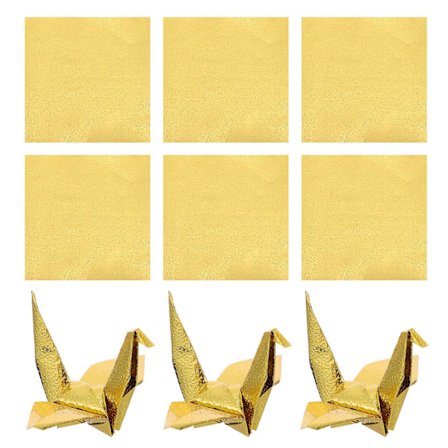 100 stk. Metal Flyvemaskiner Legetøj Japansk Origami Papir Origami Papir Guld Origami Papir Kit Scrapbog Papir Papir Kran Origami