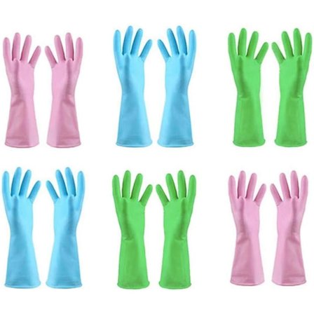 6 Par Hånd- og Køkkenhandsker, Super Bløde og Stærke til Rengøring