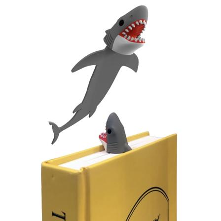 3D-hai-kirjanmerkki 1 kpl söpö eläin kirjanmerkki opiskelijoille lukeminen lahja ihanteellinen luova lahja pojille ja tytöille.