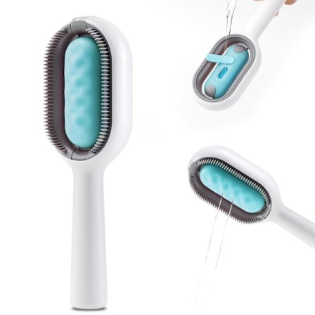 Vandbørste til Katte og Hunde - Kattebadbørste, Rengøringsbørste til Katte, Pelsfjernelseskam med Vandtank, Klæbrig Børste til Katte (Håndklæder 