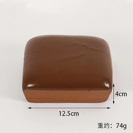 Tahmea Leipä Squishy, Tahmea Paahtoleipä Squishy, Paahtoleipä Viipaloitu Leipä Stressilelu kahvin värinen neliö