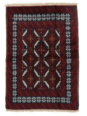 82X118 Tapis D'orient Baloutche Noir/Rouge Foncé (Laine, Perse)