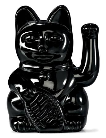 Maneki-Neko - Lucky Cat Home Decoration Decorative Accessories/details Porcelain Figures & Sculptures Svart Donkey