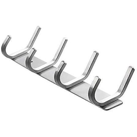 Väggmonterad Klädhängare 4 Krokar Väggmonterad Handdukshängare i Borstad SUS 304 Rostfritt Stål för Sovrum, Badrum, Kök 4 Krokar, 30 c XEC