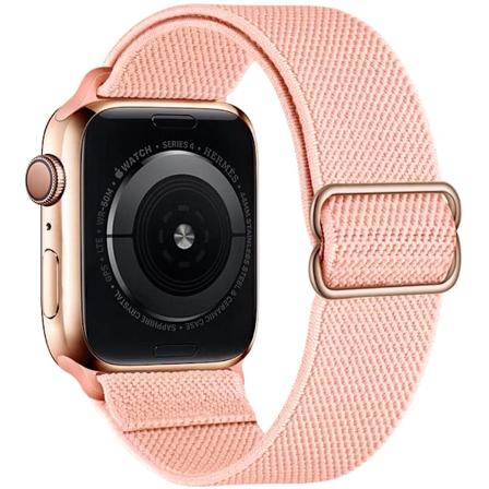 iWatch 7 Ny Elastisk Nylon Justerbar Fleksibel Vevd Apple-Rem Silty Sand Farge 38mm40mm41mm Silty sand color